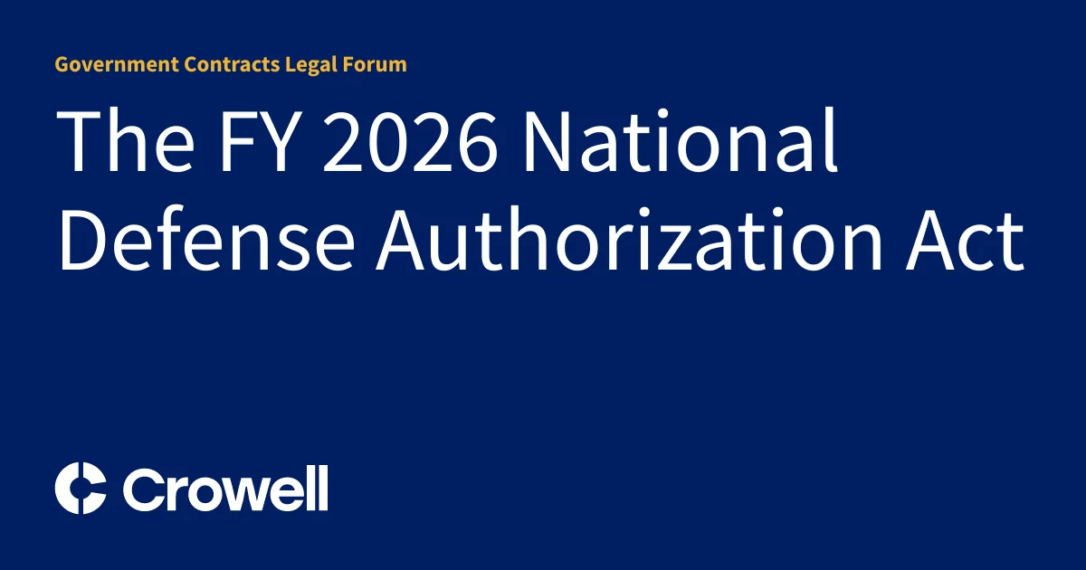 Cover Image for National Defense Authorization Act 2026: Trends